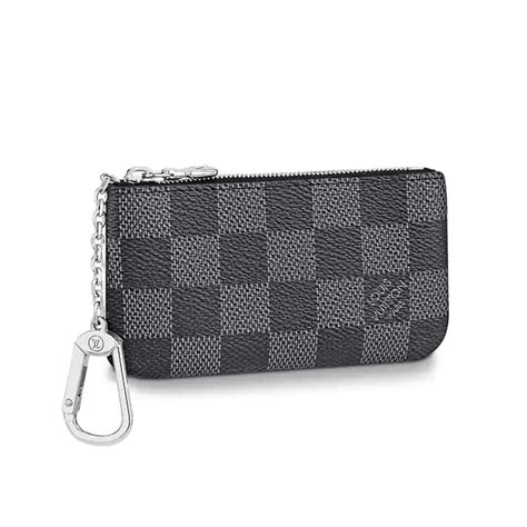 Men's Key Pouch Pochette Cle Damier Graphite Canvas 